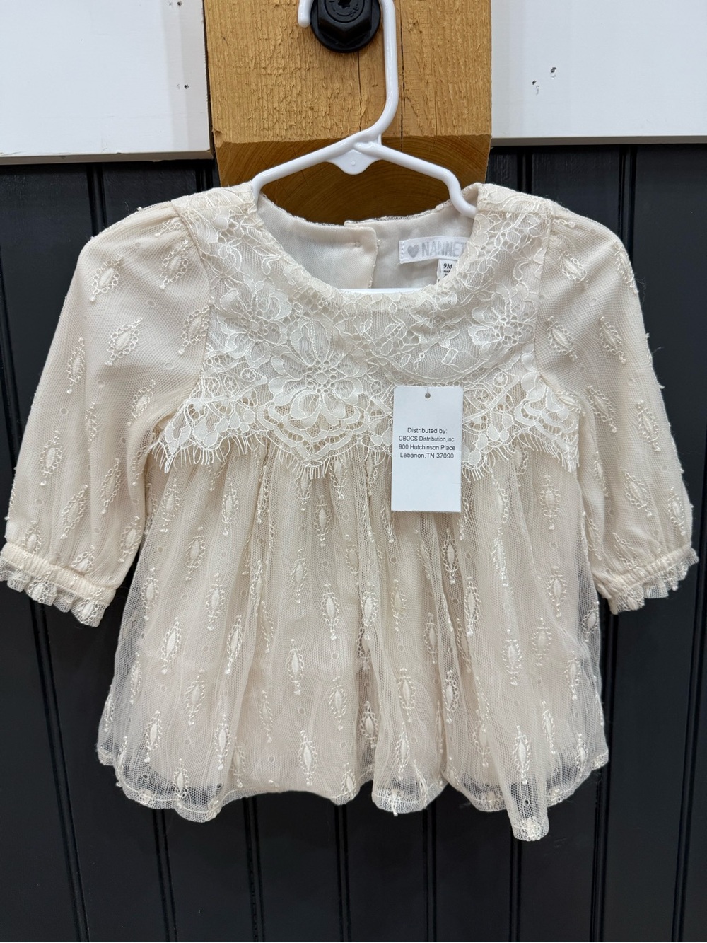 Nannette Ivory Lace Baby Girl Blouse